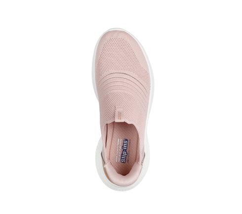 Pantofi sport, dama, SKECHERS SLIP-INS BOBS SPORT INFINITY DELICATE VISION 117631-BLSH roz, textil